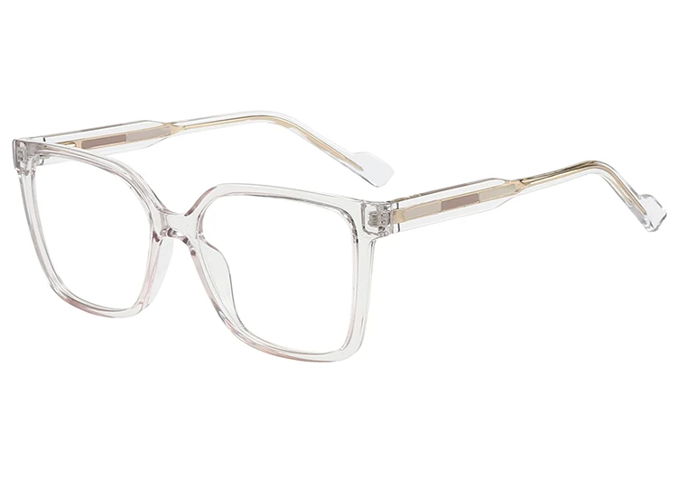Linear Grid Pattern Colored Core Wire Temple Glasses